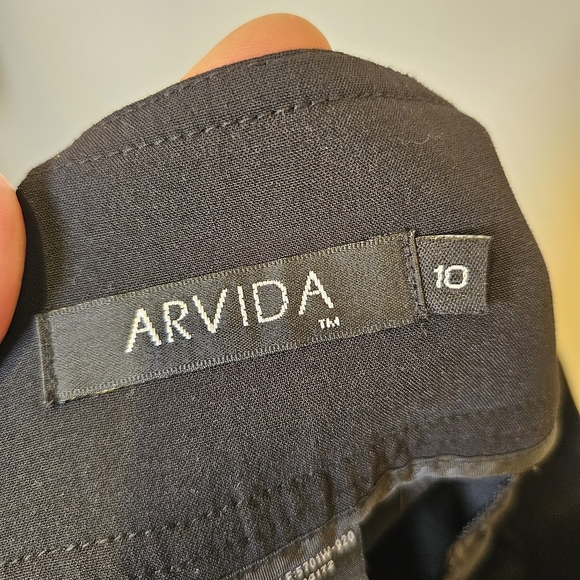 Arvida black business office formal tailored dress pants size 10 US - Picture 6 of 8